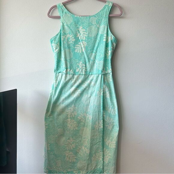 Patagonia Pataloha 100% Organic Cotton Ulu Bend Blue Floral Hawaiian Dress - Picture 7 of 10